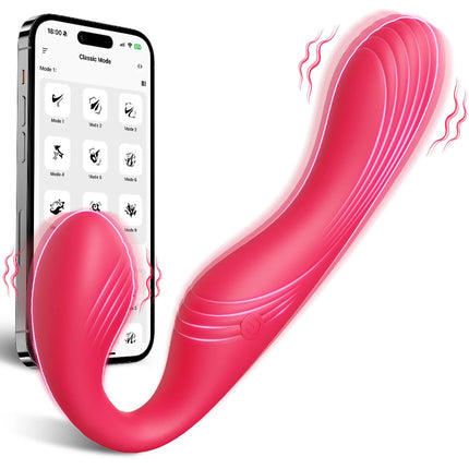 Strapless Strap-On Double-Ended Dildo Vibrator Adult Sex Toys for Women Lesbian Couples,APP Remote Control G-Spot Anal Vibrators