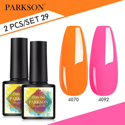 Parkson 2/3pcs Matte Top Coat Gel Nail Polish Kit Base Top Coat Set UV LED Nail Art Manicure Polish Primer Soak Off Nail Gel Set