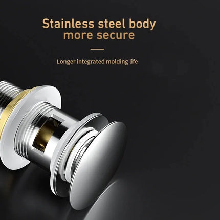 Washbasin Copper Spring Launching Device Bathroom Sink Basin Pressing Mushroom Head Dewatering Device Table Basin Drainage Acces