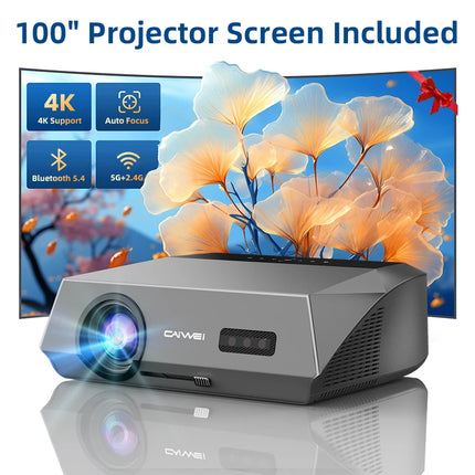 CAIWEI A10Q 4K Beam Projector for Movies 3800 ANSI Full HD 1080P Android Video Home Cinema Auto Focus Smart Projectors Portable