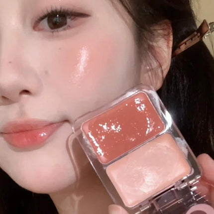 Water Light Peach Cream Blush Milk Pink Cream Natural Cheek Tint Brighten Waterproof Face Contouring Orange Blush Palette Makeup