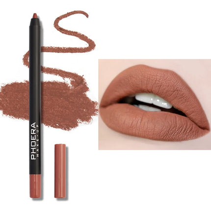 Long Lasting Lip Liner Colorful Matte Lip Liner Pencil Contour Tint Lipstick Tattoo Non-stick Cup Moisturizing Makeup Cosmetic