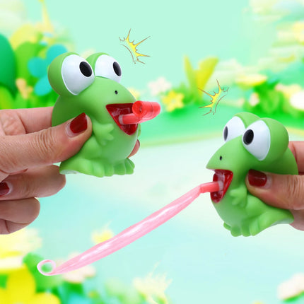 Novelty Frog Dinosaur Tongue Out Squeeze Toys Funny Sensory Fidget Stress Relief Toys for Office Home Teens Adults Cat Fun Gifts