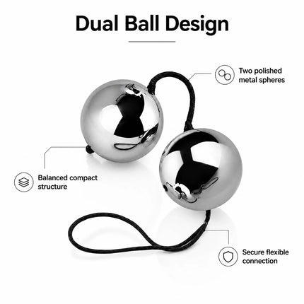 Metal Kegel Balls for Women, Weighted Stainless Steel Vaginal Exerciser with Silicone Retrieval Cord Adult Pelvic Floor Trainer