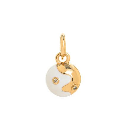 Minimalist Twelve Birthday Stone Light Luxury High Praise Palm Moon Tai Chi Planet Pendant Gold Plated Color Preserved