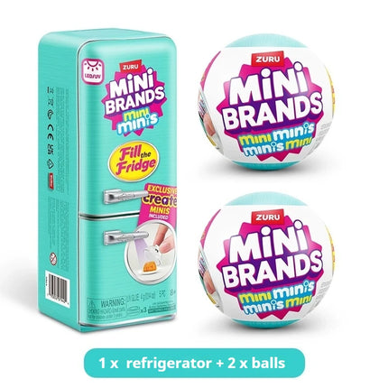 Zuru MIni Fridge Surprise Ball Mystery Blind Box Mini Brands Miniature Figure Collectible Desktop Decor Play House Kids Toy Gift