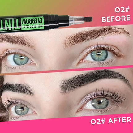 Rotating Liquid Eyebrow Dye Tint Brush Pencil Long lasting Coloring Lasts 2 Weeks Waterproof Makeup Eyebrow Cream Stencil Kit