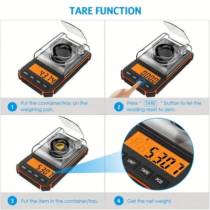 1pc 0.001g Professional Jewelry Scale 50g Electronic Display Precision Mini Pocket Digital Milligram Scales