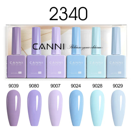 6pcs/kit CANNI TPO FREE HEMA FREE Halloween Nails Color Set Dark Red Semi Permanent Soak off UV LED Gel Varnish Christmas Gift