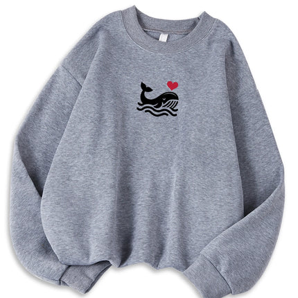 Casual Women's Sweatshirts Kawaii Bow Graphic Prints Pullover Comfortable Warm Oversize Hoodie Autumn Fleece Soft Female Clothes