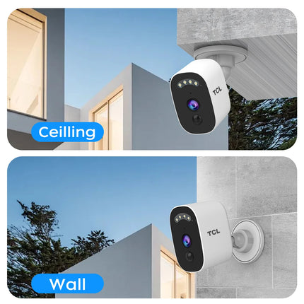 TCL Wireless WiFi Rechargeable Battery Security Camera Indoor Outdoor 5MP HD PIR Human Detection Night Vision Battery Camera