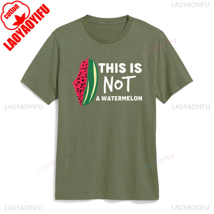 This Is Not A Watermelon T-Shirt Palestine Collection Palestine Flag Shirt Men Women Unisex Cotton Tops Peaceful Sweatshirt