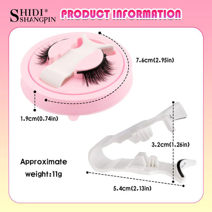 3D Fluffy Mink Magnetic Lashes Kit - 1 Pair Winged Anime Natural False Eyelash Extension No Glue Needed Magnet Band Makeup Tool