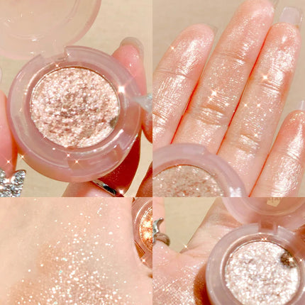 Diamond Highlighter Palette Gorgeous Glitter Eyeshadow Glossy Shiny Silkworm Shadow Shimmer Cowherd Weaver Girl Eyes Makeup