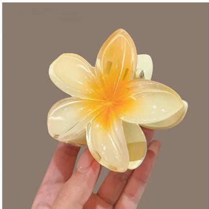 New Hawaiian Gradient Hair Clips Women Flower Hair Claws Shark Hairpins Vacation Beach Style Hairpins Hair Accessories