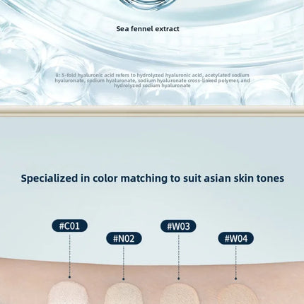 Flower Know Makeup Base Garden Air Cushion Foundation CC Cream Skin Friendly Concealer Makeup Moisturizing Natural Coverage