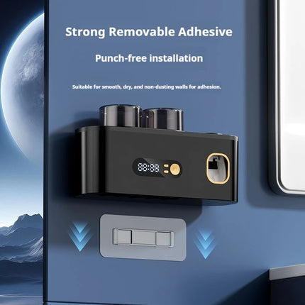 HOMEFISH Portable UV Toothbrush Sterilizer Holder Rechargeable Wall Mounted Wireless Electric Toothbrush Dryer