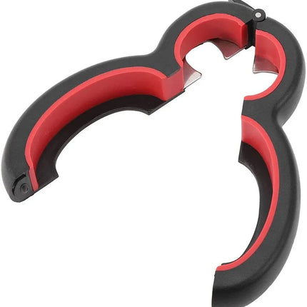 LMETJMA Multifunctional  6 in 1 Can Opener Simple Beer Bottle Opener Jar Gripper Can Beer Lid Twist Off Opener JT05