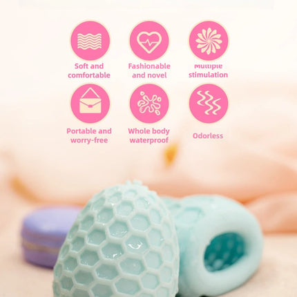 Male Masturbator Cup Portable Penis Trainer Penis Massage Adult Sex Toys Stretchy Silicone Vagina Egg Vacuum Pocket Cup for Men