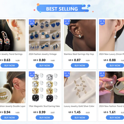 Fashion Cross Stud Earrings For Women Girls Korean Style Elegant Crystal Jewelry Ear Rings Fishtail Lady Earrings Gift