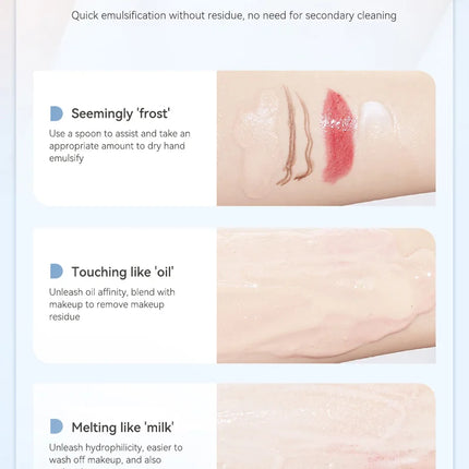 Skin-Friendly Moisturizing Makeup Remover Cream, Powerful Makeup Remover and Skin Moisturizer. Two-Step Makeup Removal, Natural