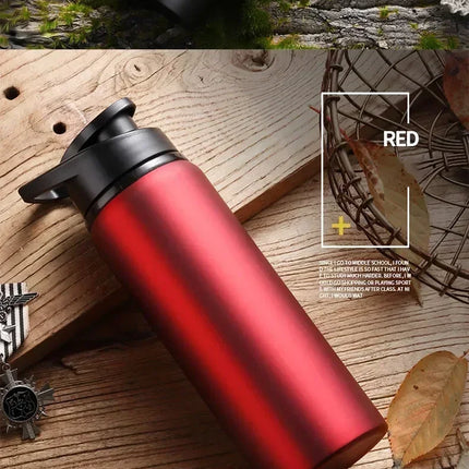 15PCS Portable Stainless Steel Bicycle Water Bottle Straight Drinking Outdoors Sports Travel Kettle Metal Water Bottle