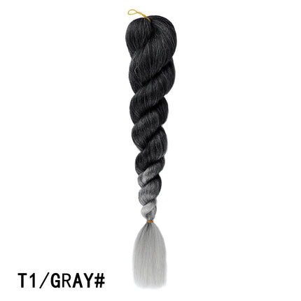 Colorful Ombre Jumbo Braiding Hair Low Temp Flame Retardant Synthetic Hair Bulk Tangle Free Crochet Twist Braids Hair Extensions