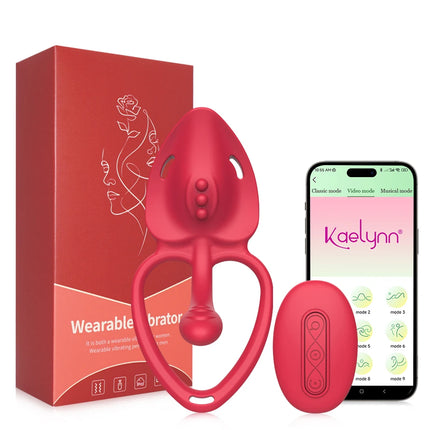 Wearable Panty Vibrator Sex Toys for Women Clitoral Stimulator Penetration Vibrator APP Control Penis Ring for Couple Women Men