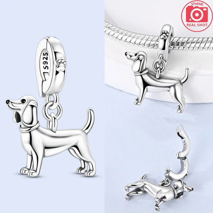 Silver 925 Gold Pyramid Mummy Double Charm Elephant Beads Fit Original Bracelet DIY Fine Jewelry Accessories for Women Gifts