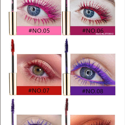 5D Silk Fiber Mascara Lash Color Mascara Waterproof 14 Colors 3D Mascara Eyelash Extension Thick Lengthening Eye Lashes Cosmetic