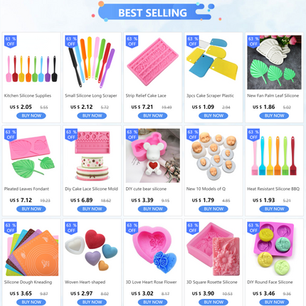 High Temperature Resistant Silicone Long Spatula Multi-color Cream Spatula Household Cake Making Small Accessories Baking Tools