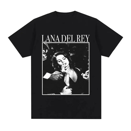 Singer Lana Del Rey Print T Shirt Women Fashion Hip Hop men's tshirts Streetwear Harajuku Short Sleeve T-Shirt Unisex summer tee