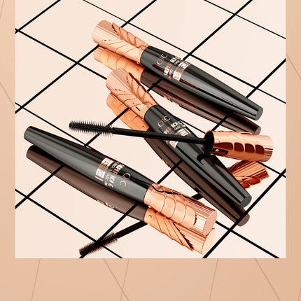 5D Black Waterproof Mascara Lengthens Eyelashes Extension Thick Silk Fiber Mascara Female Makeup Eye Cosmetics Tools for Gifts