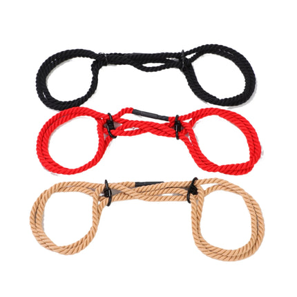 Adjustable Rope Handcuffs Erotic Slave BDSM Bondage Restraint Rope Ankle cuffs Fetish Flirt Sex Toys For Women Men Adults Games﻿
