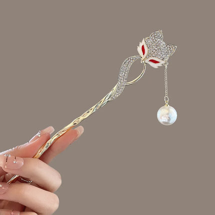 High End Fox Hairpin for Women A Sense of Luxury Modern Simplicity Ancient Style New Chinese Style Tassel Hanfu Qipao Hairpin