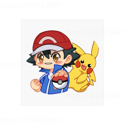 Pokemon Heat Transfer Stickers Anime Pikachu Cartoon Character Decal DIY Fashion Clothes Hat Bags Patches Ironing Decor Applique