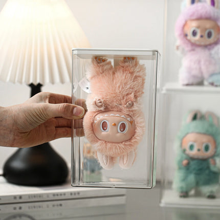Trendy Transparent Silicone Rubber Display Box Blind Box Storage Case Protective Stand for Toys Collectibles