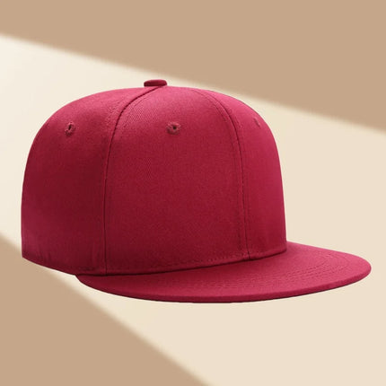 Custom Hat Unisex Hip hop Flat Trucker Hats Women Men Dance Caps Solid Color Adjustable Flat Bill Adult Snapback Hat with Logo