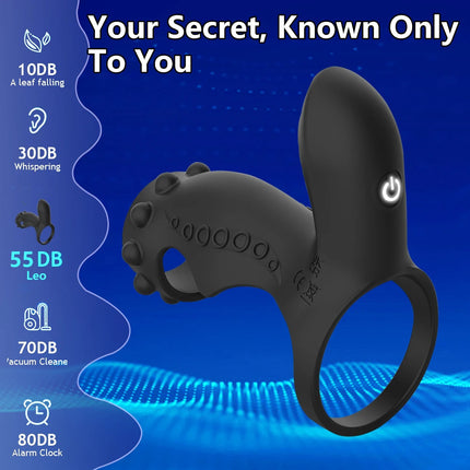 Vibration Lock Ring Time Delay Ring Male Silicone Penis Lock Ring G spot Stimulation Adult Sex Toys for Couples Fun Games