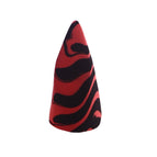 Conical cut red and black two-color mixed color makeup egg