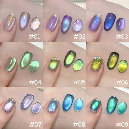 WS 10ml Light Flow Cat Magnetic Gel Nail Polish for Whitening in Autumn And Winter Semi Permanent Gel Manicure DIY Nail Art
