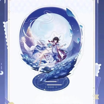 Game Yuanshen Gen Impact Character Columbina Hyposelenia Anime Stand Figure Plaque Desktop Ornament Stand Sign Model Exquisite