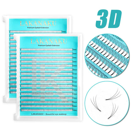Lakanaku 320 Fans Premade Volume Fans 3D 4D 5D 6D Soft Cashmere Matte Eyelashes Large Capacity Cilios Individual Lash Extension