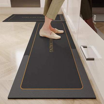 VIKAMA Diatomite Clay Kitchen Mat Anti-slip Oil-proof Water-absorbent Floor Door Stain-resistant Wash-free Mat Home Decoration