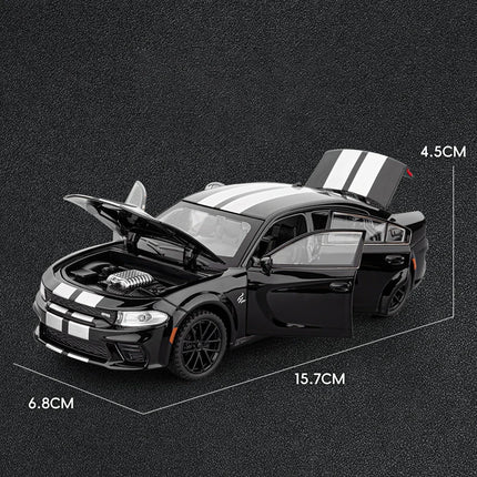 1:32 Dodge Charger SRT Super Sports Car Alloy Metal Diecast Model Car Sound & Light Collection Hobbies Decoration Birthday Gifts