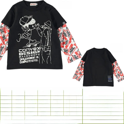 ex Cotton Long Sve T-irt Cartoon Print Spring Summer Autumn Breathable Lightweight round Ne Tee for 8 Years Old Kids