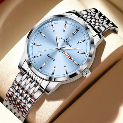 2025 New Top Brand Luxury Men's Wristwatch Waterproof Luminous Date Men's Watches Stainless Steel Quartz 43mm Men's Watch Male Watch