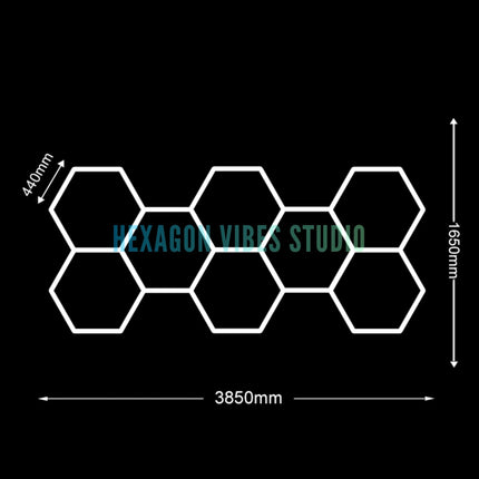 Garage Hexagon LED Light 50000H 6500K Ultra Bright for Home Gym Barbershop Car Detailing Bar Basement Workshop Ceiling Lighting