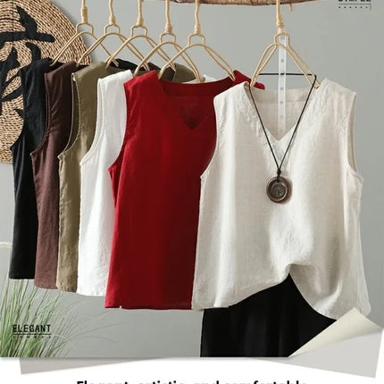 Retro Han Hanma Svel Strap Vest Women's Inner Summer Overhead Base irt  Casual Versatile Slimming Top