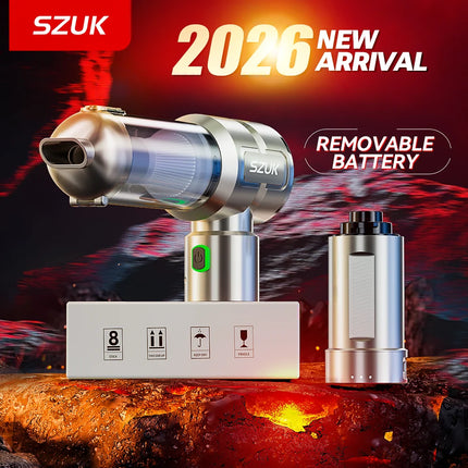 SZUK New Portable Car Vacuum Cleaner Multi Powerful Handheld Cleaner Cleaning Machine with LED Light Mini WirelessVacuum Cleaner